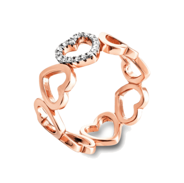 Позолоченное кольцо сердечка 032089 детальное изображение ювелирного изделия Кольца с позолотой Позолоченное кольцо сердечка 032089 детальное изображение ювелирного изделия Кольца с позолотой