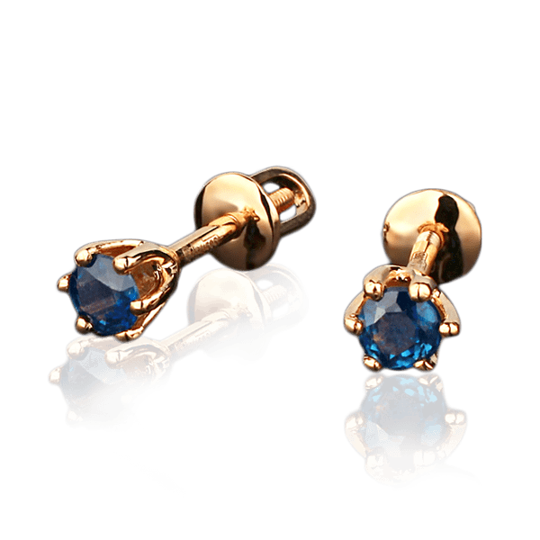 Серьги из красного золота с сапфирами 2090.0 детальное изображение ювелирного изделия Золотые серьги с сапфиром Серьги из красного золота с сапфирами 2090.0 детальное изображение ювелирного изделия Золотые серьги с сапфиром