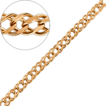 обзорное фото Золотая цепочка Рембо 9600311-3  Золотые цепочки плетения Рембо