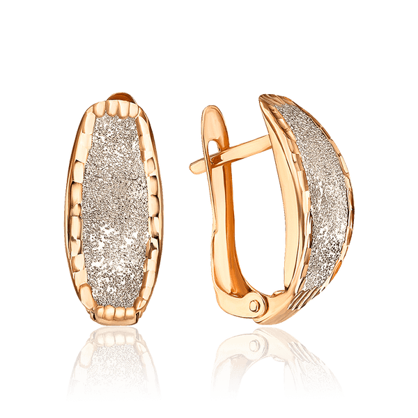 Серьги из комбинированного золота с английским замком 036114 детальное изображение ювелирного изделия Золотые серьги Серьги из комбинированного золота с английским замком 036114 детальное изображение ювелирного изделия Золотые серьги