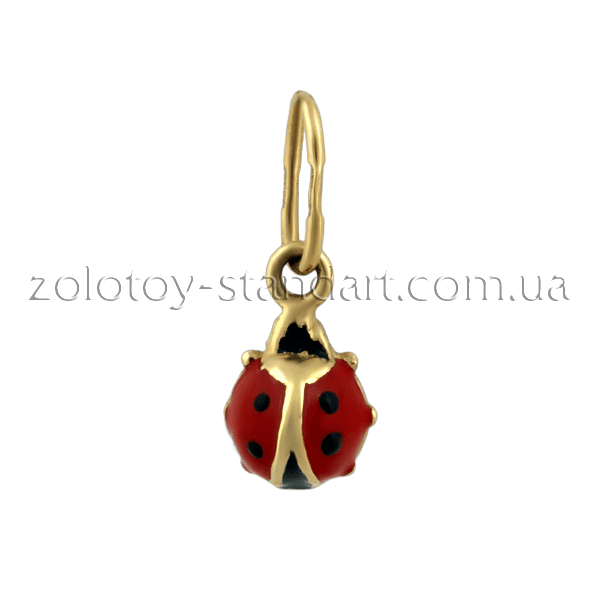 Золотой подвес Божья коровка с эмалью 61835 детальное изображение ювелирного изделия Детские подвески золотые Золотой подвес Божья коровка с эмалью 61835 детальное изображение ювелирного изделия Детские подвески золотые