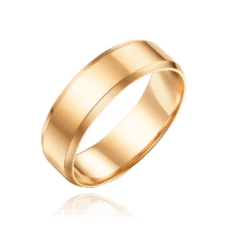 обзорное фото Золотое обручальное кольцо Американка без камней 037127  Золотые кольца