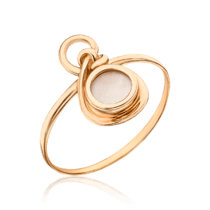 обзорное фото Стильное кольцо из золота с перламутром 035254  Золотые кольца