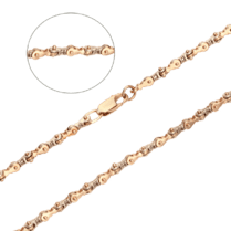 обзорное фото Мужская цепь из красного и белого золота 585 пробы 039350  Золотые цепочки мужские