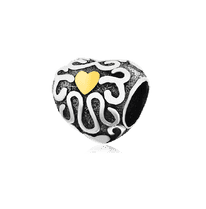 обзорное фото Серебряный подвес-шарм Сердце 026413  Серебряные подвесы-шармы (бусины)