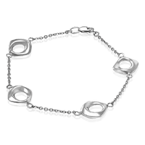 обзорное фото Серебряный браслет с крупными элементами 034951 Серебряные браслеты обзорное фото Серебряный браслет с крупными элементами 034951  Серебряные браслеты