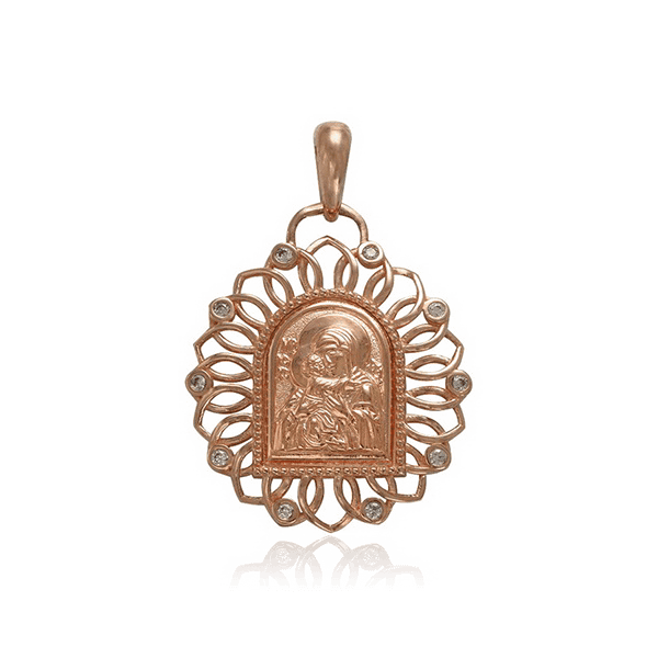 Золотая ладанка с фианитами 029162 детальное изображение ювелирного изделия Золотые подвески иконки Золотая ладанка с фианитами 029162 детальное изображение ювелирного изделия Золотые подвески иконки