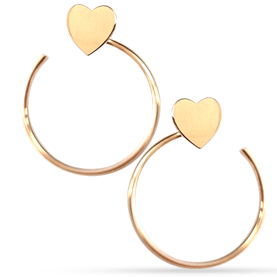 серьги золотые с сердечком серьги золотые с сердечком
