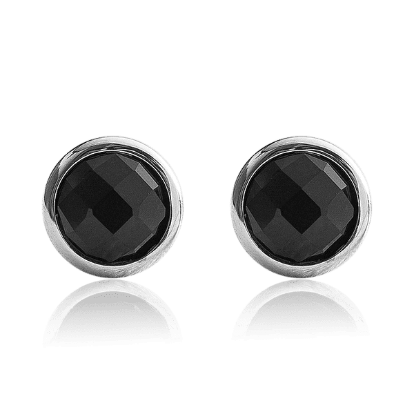 Серьги гвоздики из белого золота Оникс 033048 детальное изображение ювелирного изделия Золотые серьги с ониксом Серьги гвоздики из белого золота Оникс 033048 детальное изображение ювелирного изделия Золотые серьги с ониксом