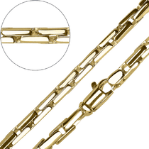 обзорное фото Браслет на руку из желтого золота авторская работа 032130 Золотые браслеты без камней обзорное фото Браслет на руку из желтого золота авторская работа 032130  Золотые браслеты без камней