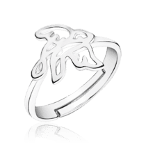обзорное фото Серебряное кольцо родированное Птицы 035615  Серебряные кольца