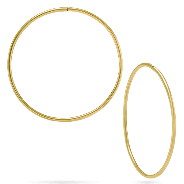 Серьги конго (кольца) из желтого золота 585 пробы 039949 детальное изображение ювелирного изделия Золотые серьги кольца (конго)  Серьги конго (кольца) из желтого золота 585 пробы 039949 детальное изображение ювелирного изделия Золотые серьги кольца (конго)