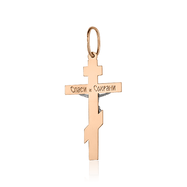 Золотой крестик 3529.01 вид сзади Золотой крестик 3529.01 вид сзади