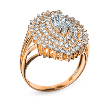 обзорное фото Золотое кольцо с бриллиантами R0714 Золотые кольца с бриллиантами обзорное фото Золотое кольцо с бриллиантами R0714  Золотые кольца с бриллиантами