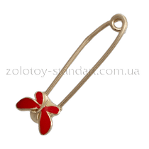 обзорное фото Золотая булавка Бабочка 09111 Золотые булавки обзорное фото Золотая булавка Бабочка 09111  Золотые булавки