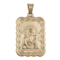 обзорное фото Золотая ладанка 100530  Золотые подвески иконки