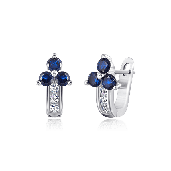 Серебряные серьги с фианитом 026222 детальное изображение ювелирного изделия Серебряные серьги с камнями Серебряные серьги с фианитом 026222 детальное изображение ювелирного изделия Серебряные серьги с камнями