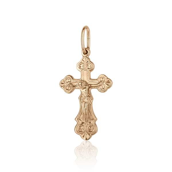 Золотой крестик 1,4,0314 детальное изображение ювелирного изделия Золотые крестики