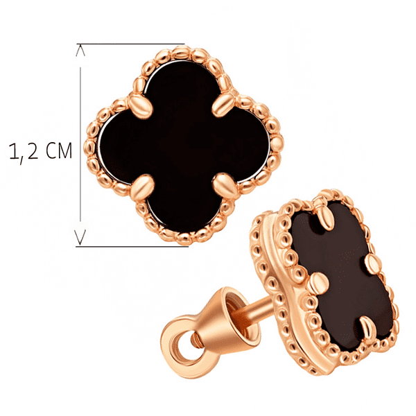 сережки клевер чорний сережки клевер чорний
