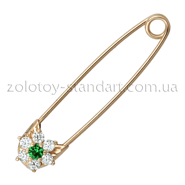 Золотая булавка с фианитами 300204 детальное изображение ювелирного изделия Золотые булавки Золотая булавка с фианитами 300204 детальное изображение ювелирного изделия Золотые булавки