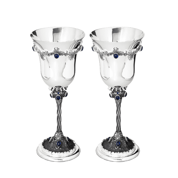 Набір срібних келихів з камінням 031463 детальне зображення ювелірного виробу Набір срібних келихів з камінням 031463 детальне зображення ювелірного виробу
