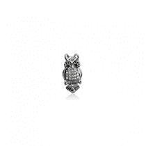 обзорное фото Серебряный подвес Сова 026005  Серебряные подвески со вставками