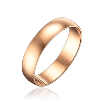 обзорное фото Свадебное кольцо из красного золота 037115  Золотые кольца