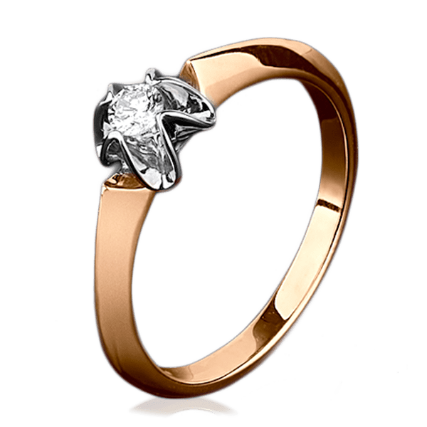 Кольцо из красного золота с бриллиантом 1046 детальное изображение ювелирного изделия Золотые кольца для помолвки с бриллиантом Кольцо из красного золота с бриллиантом 1046 детальное изображение ювелирного изделия Золотые кольца для помолвки с бриллиантом