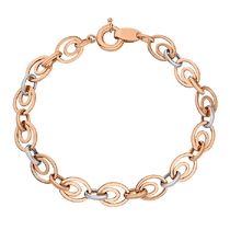 обзорное фото Фантазийный золотой браслет с шпрингельным замком 032305 Женские золотые браслеты обзорное фото Фантазийный золотой браслет с шпрингельным замком 032305  Женские золотые браслеты