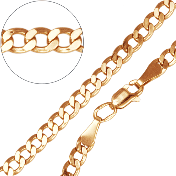 Золотой браслет Гурмет 38605 детальное изображение ювелирного изделия Золотой браслет Гурмет