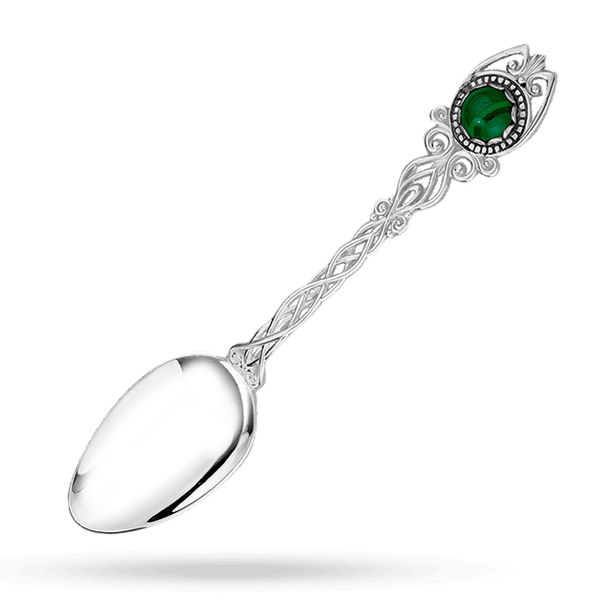 Серебряная чайная ложка с камнем 024178 детальное изображение ювелирного изделия Серебряные ложки Серебряная чайная ложка с камнем 024178 детальное изображение ювелирного изделия Серебряные ложки