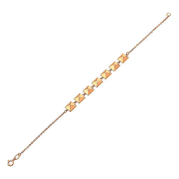 Золотой браслет пирамидки Золотой браслет пирамидки