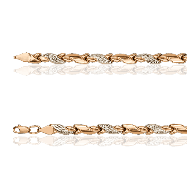 Золотой браслет Ролекс женский с алмазной гранью 030231 детальное изображение ювелирного изделия Золотые браслеты