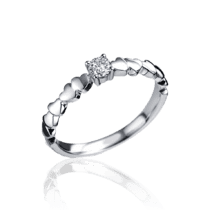 обзорное фото Помолвочное золотое кольцо с бриллиантом 030887  Золотые кольца для помолвки с бриллиантом