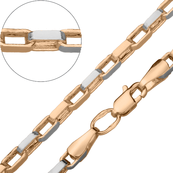 Цепочка в красно-белом золоте Венецианка 027541 детальное изображение ювелирного изделия Золотые цепочки Венецианка Цепочка в красно-белом золоте Венецианка 027541 детальное изображение ювелирного изделия Золотые цепочки Венецианка