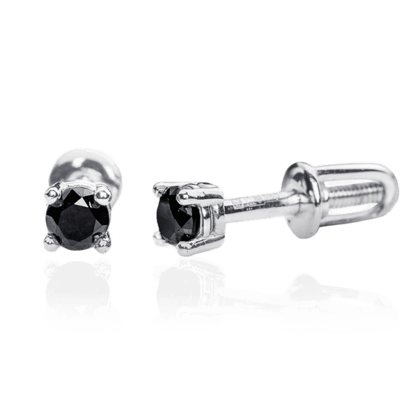 Сережки з білого золота з діамантами Curiosity E0290 детальне зображення ювелірного виробу