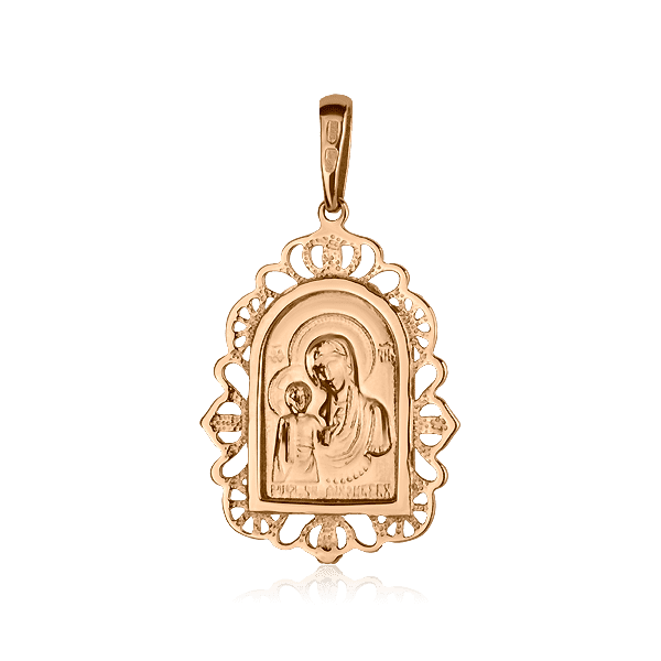 Золотой подвес Божия Матерь
