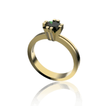 обзорное фото Золотое кольцо с изумрудом 030350  Золотые кольца с изумрудом