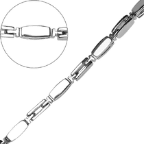 обзорное фото Золотой полновесный браслет ручной работы в белом золоте 032055 Золотые браслеты без камней обзорное фото Золотой полновесный браслет ручной работы в белом золоте 032055  Золотые браслеты без камней