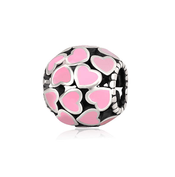 Серебряный подвес-шарм Розовые сердечки 026388 детальное изображение ювелирного изделия Серебряные подвесы-шармы (бусины) Серебряный подвес-шарм Розовые сердечки 026388 детальное изображение ювелирного изделия Серебряные подвесы-шармы (бусины)