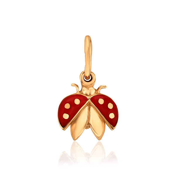 Золотой кулон для девочки Божья коровка 035533 детальное изображение ювелирного изделия Золотые подвески