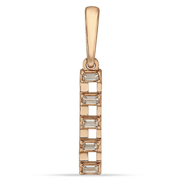 Золотой кулон линия с фианитами 035024 детальное изображение ювелирного изделия Золотые подвески Золотой кулон линия с фианитами 035024 детальное изображение ювелирного изделия Золотые подвески