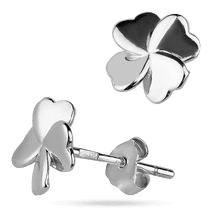 обзорное фото Серьги - пусеты Четырехлистник в серебре без вставок 925 пробы 039536 Серебряные серьги без вставок обзорное фото Серьги - пусеты Четырехлистник в серебре без вставок 925 пробы 039536  Серебряные серьги без вставок