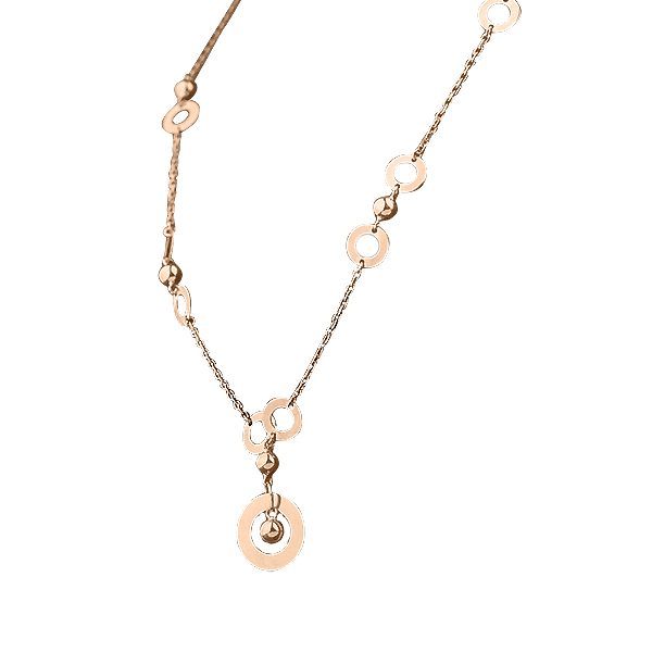 Золотое колье Кружочки 026038 фото Золотое колье Кружочки 026038 фото