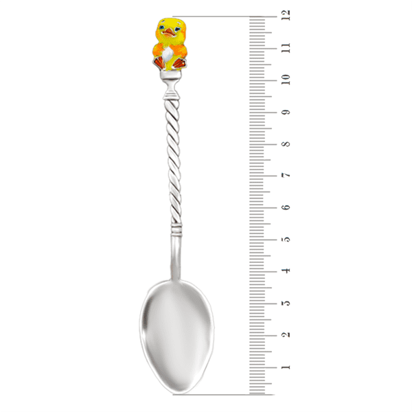 Срібна ложечка Курчатко 2,91,0065э детальне зображення ювелірного виробу