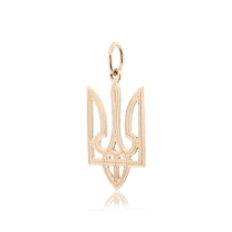 обзорное фото Золотой кулон Герб Украины 031389 Украинская символика из золота и серебра обзорное фото Золотой кулон Герб Украины 031389  Украинская символика из золота и серебра