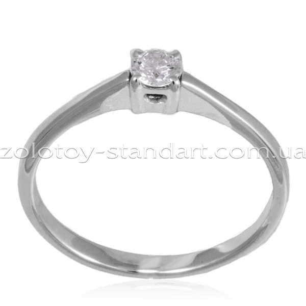 Кільце із білого золота з діамантами R0284 детальне зображення ювелірного виробу Кільце із білого золота з діамантами R0284 детальне зображення ювелірного виробу