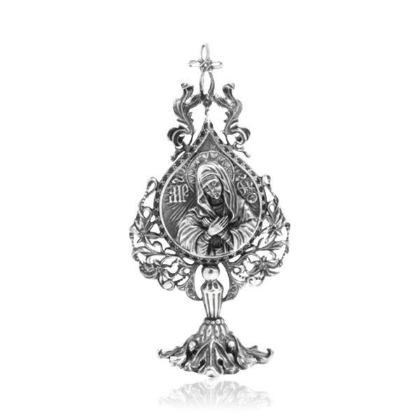 Серебряная икона Умиление настольная 035979 детальное изображение ювелирного изделия Иконы серебро Серебряная икона Умиление настольная 035979 детальное изображение ювелирного изделия Иконы серебро