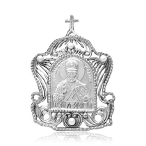 оглядове фото Ікона зі срібла Миколай Угодник 035959