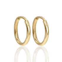 обзорное фото Золотые серьги кольца маленькие 033775 Золотые серьги обзорное фото Золотые серьги кольца маленькие 033775  Золотые серьги